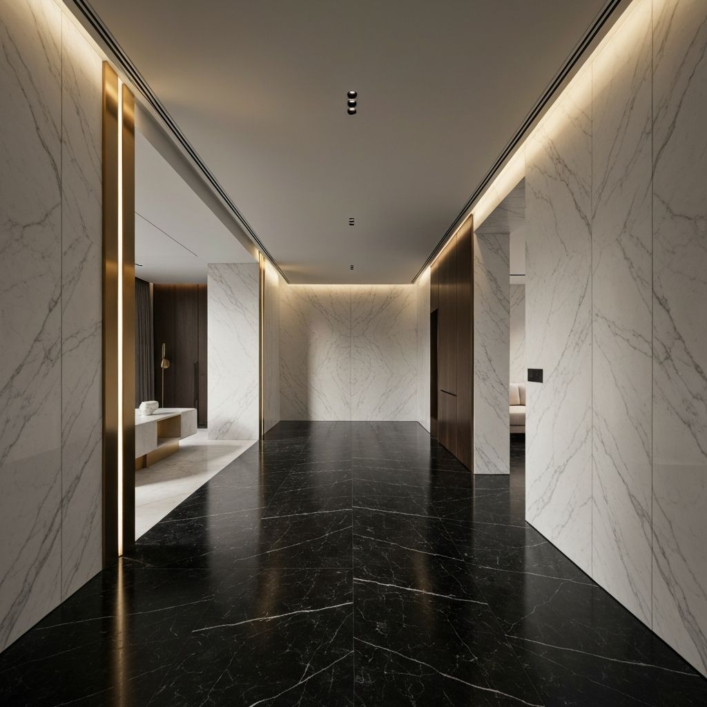 Luxury interior with marble